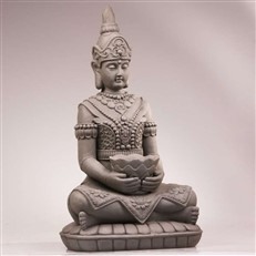 Kwan Yin Seated with Basket Ornamental Sculpture